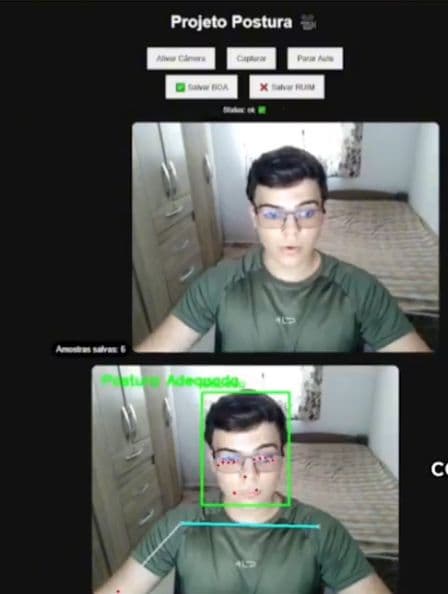 Análise de postura em tempo real com OpenCV